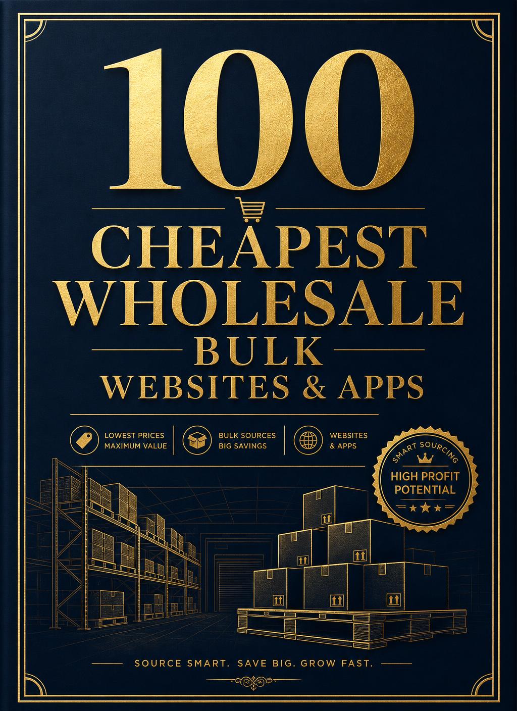 100 Cheapest Wholesale Bulk Websites & Apps cover